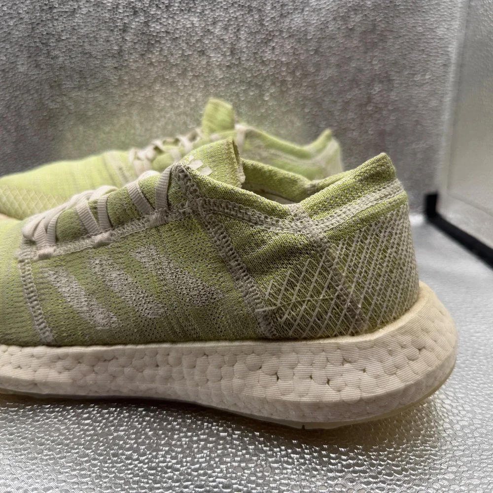 Size 11 Adidas Pureboost Go Running Shoes Mens Lime Green Excellent D97423